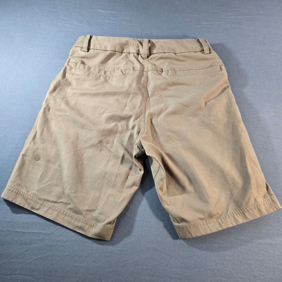 Lululemon Commission Shorts Mens 29 Khaki Tan Technical Chino Golf 9 Inch Inseam - Picture 7 of 8